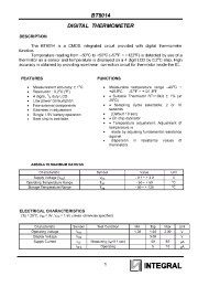 Datasheet BT8014 manufacturer Интеграл