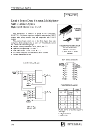 Datasheet IN74AC253N manufacturer Интеграл