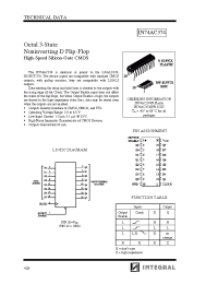 Datasheet IN74AC374DW manufacturer Интеграл