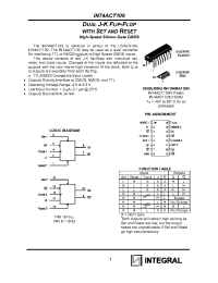 Datasheet IN74ACT109D manufacturer Интеграл