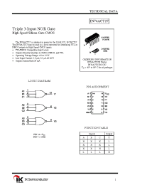 Datasheet IN74ACT27 manufacturer Интеграл