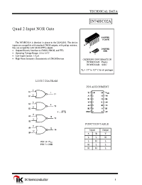 Datasheet IN74HC02A manufacturer Интеграл