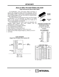 Datasheet IN74HC4051N manufacturer Интеграл