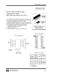 Datasheet IN74HC573ADW manufacturer Интеграл