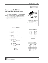 Datasheet IN74HCT00AD manufacturer Интеграл