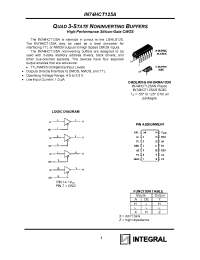 Datasheet IN74HCT125AD manufacturer Интеграл