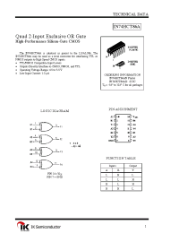 Datasheet IN74HCT86AN manufacturer Интеграл