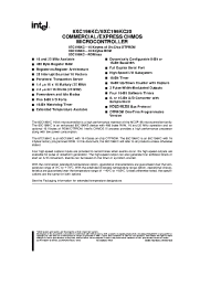 Datasheet 80196 manufacturer INTEL