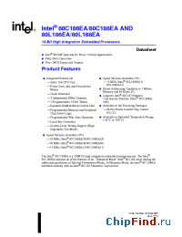 Datasheet 80C188EA20 manufacturer INTEL