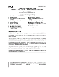 Datasheet 80C51BHP manufacturer INTEL