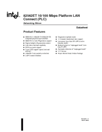 Datasheet 82562EX manufacturer INTEL