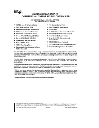 Datasheet 83C196KD manufacturer INTEL