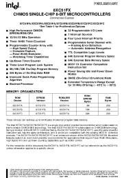 Datasheet 83C51FC manufacturer INTEL