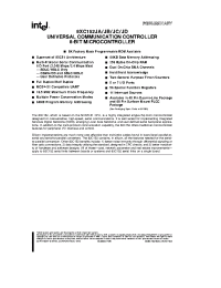 Datasheet 8XC152JA производства INTEL