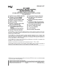 Datasheet 8XC196MD manufacturer INTEL
