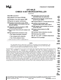 Datasheet AN87C196LB manufacturer INTEL