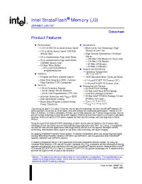 Datasheet E28F320J3A-150 manufacturer INTEL