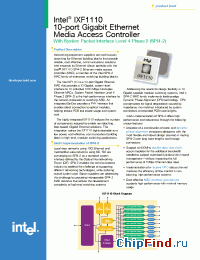 Datasheet IXF1110 manufacturer INTEL