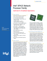 Datasheet KIXDP425AD manufacturer INTEL