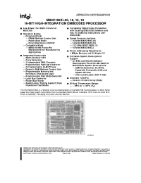 Datasheet M80C186XL10 manufacturer INTEL