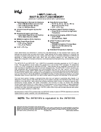 Datasheet P28F001BX-T90 manufacturer INTEL