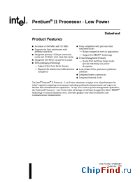 Datasheet PENTIUMLOWPOWER-26 manufacturer INTEL