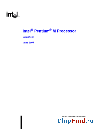 Datasheet PentiumM manufacturer INTEL