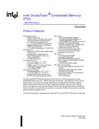 Datasheet PF48F4000P0ZBQ0 manufacturer INTEL