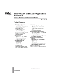 Datasheet PXA210 manufacturer INTEL