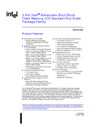 Datasheet RD38F1020C0ZTL0 manufacturer INTEL