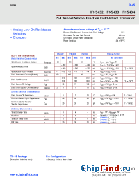 Datasheet IFN5433 manufacturer InterFET