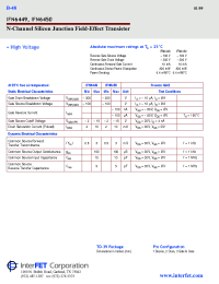 Datasheet IFN6449 manufacturer InterFET