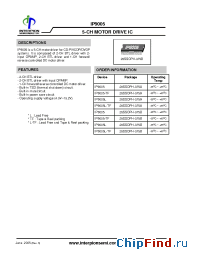 Datasheet IP9005L-TF manufacturer Interpion