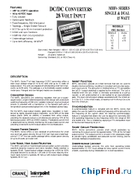 Datasheet MHF+2812SD manufacturer Interpoint