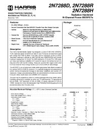 Datasheet 2N7288R manufacturer Intersil