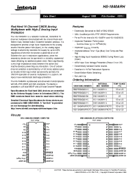 Datasheet 5962F9563002VYC manufacturer Intersil