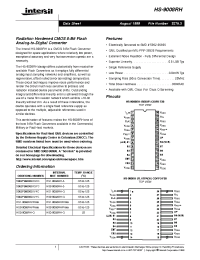 Datasheet 5962F9669601VYC manufacturer Intersil