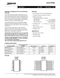 Datasheet 5962F9863301VXC manufacturer Intersil