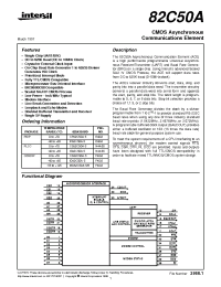 Datasheet 82C50A manufacturer Intersil