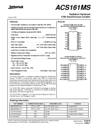 Datasheet ACS161K manufacturer Intersil