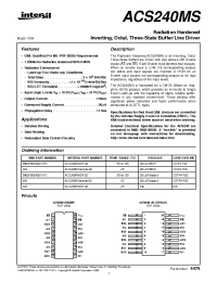 Datasheet ACS244D manufacturer Intersil