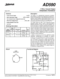 Datasheet AD590 manufacturer Intersil