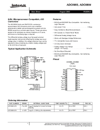 Datasheet ADC0802L производства Intersil