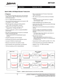 Datasheet BBT3420 manufacturer Intersil