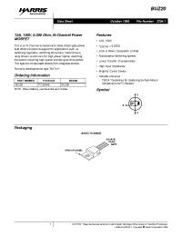 Datasheet BUZ20 manufacturer Intersil