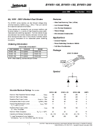 Datasheet BYW51-150 производства Intersil