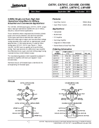 Datasheet CA1558 manufacturer Intersil