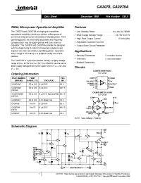 Datasheet CA3078AE manufacturer Intersil