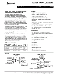 Datasheet CA3094 manufacturer Intersil