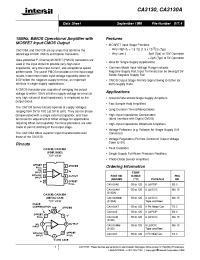 Datasheet CA3130A manufacturer Intersil